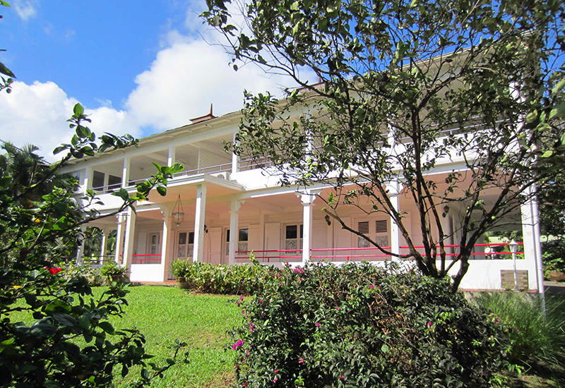 The main house is an authentic Creole house of colonial style